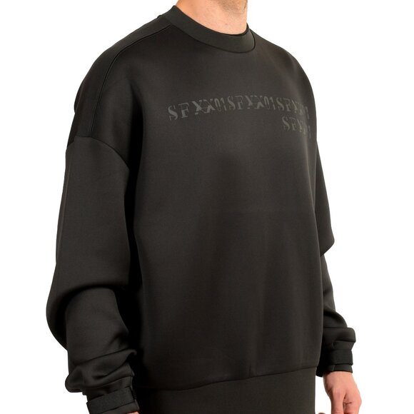 Scuderia Ferrari X Puma Men's Black Logo Print Crewneck Sweatshirt US XL IT 54 - Picture 2 of 5